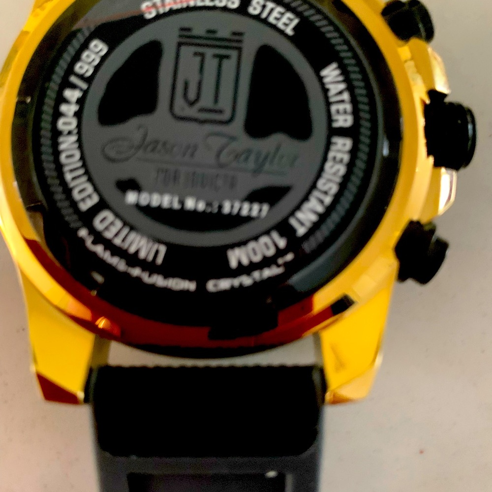Fashionable designer watch in box with original tags. Jason Taylor design
